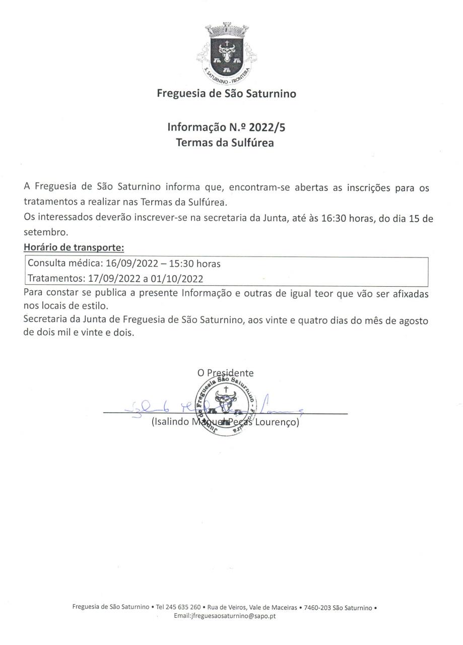 Informação N.º 2022/5 